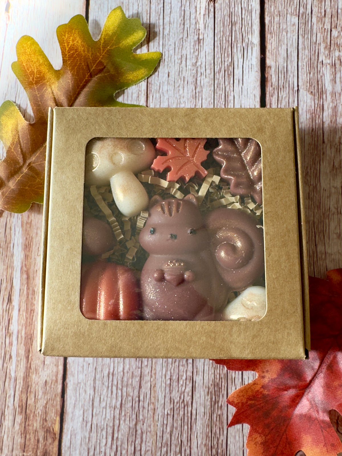 Woodland Critters Wax Melts “Squirrel & Harvest”                   Brown/kraft box