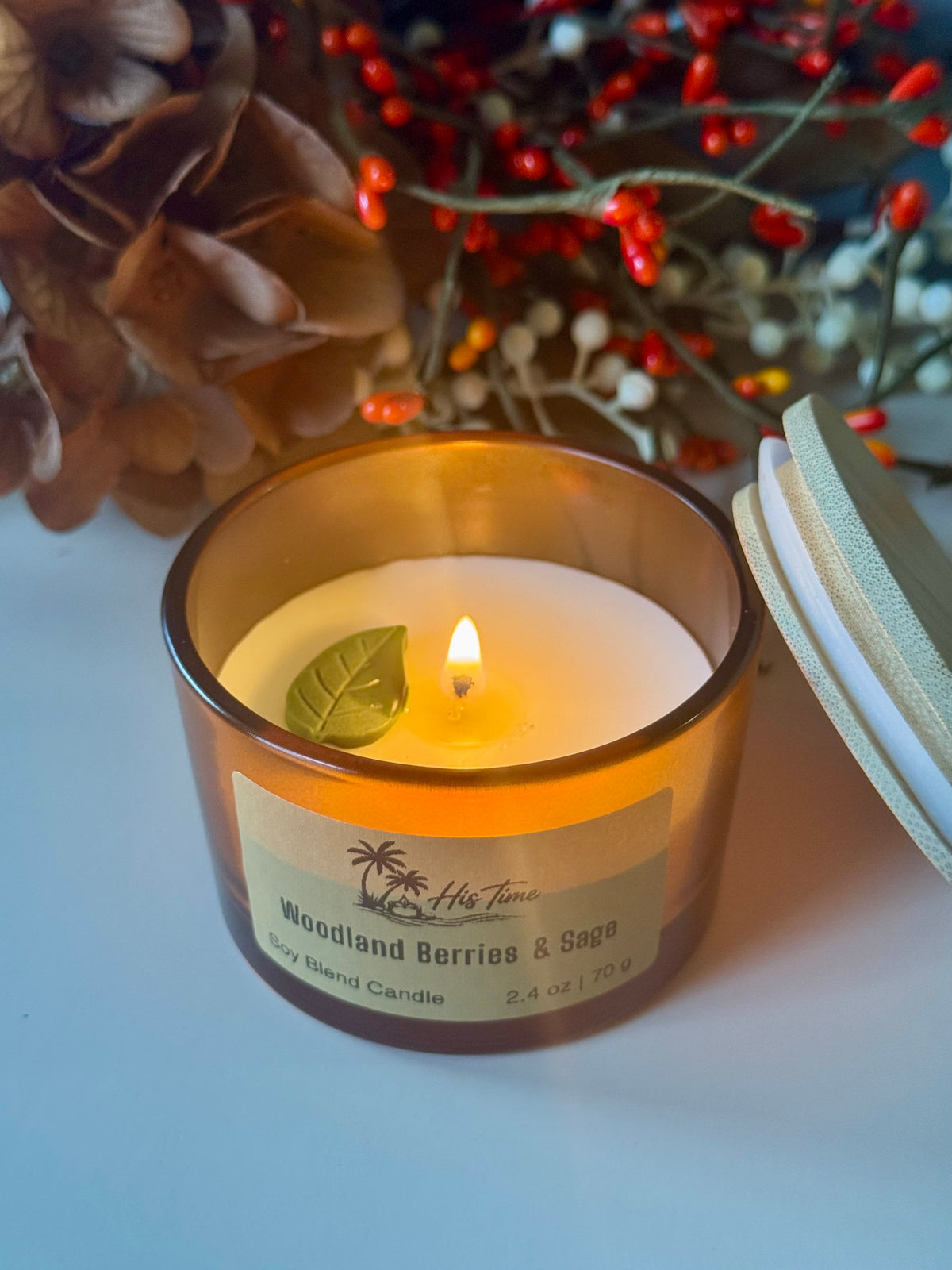 Decorative Candle "Fall Mini"                      4 oz                                             Woodland Berries & Sage