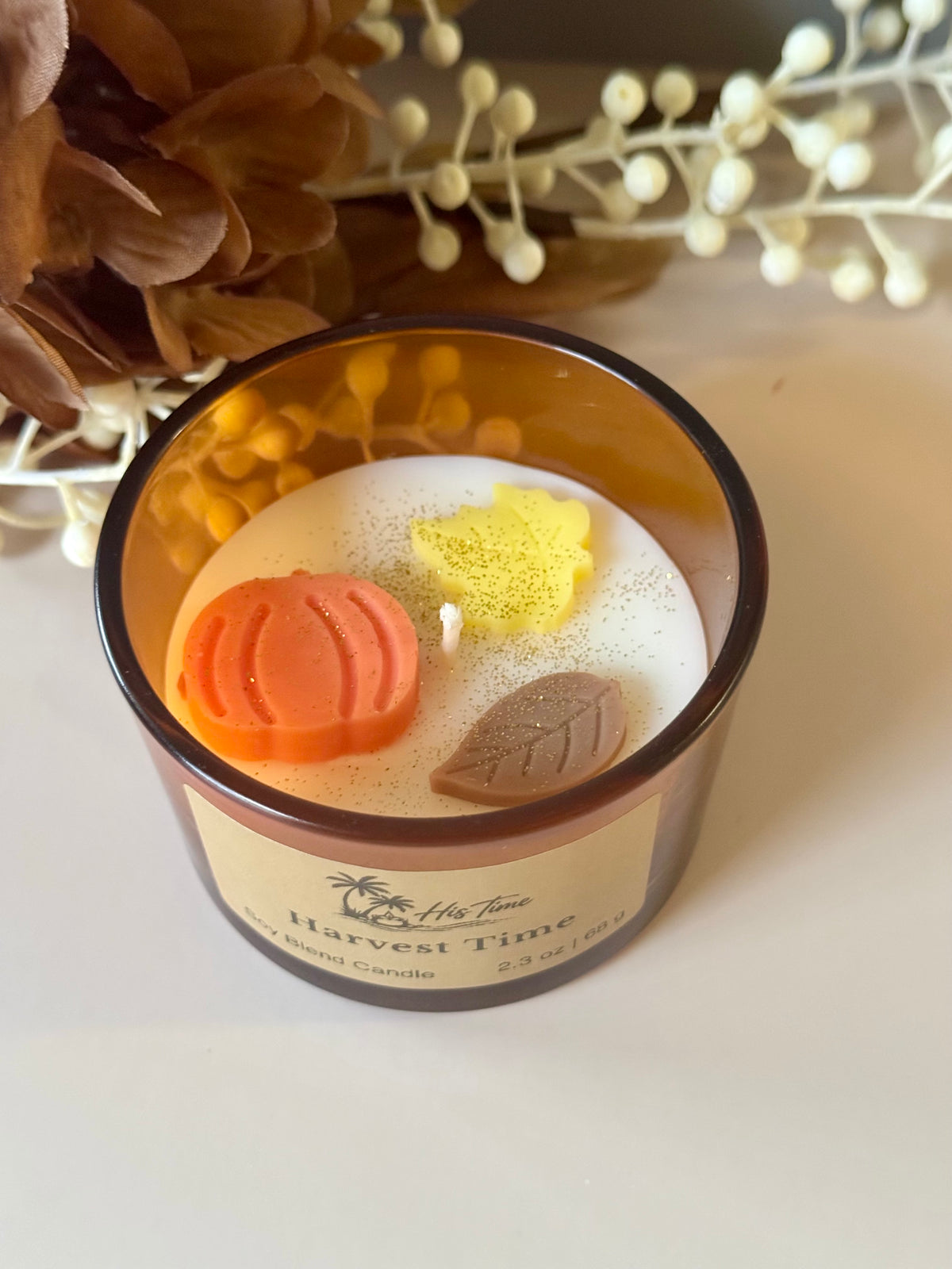 Decorative Candle "Fall Mini" 4 oz.           Harvest Time