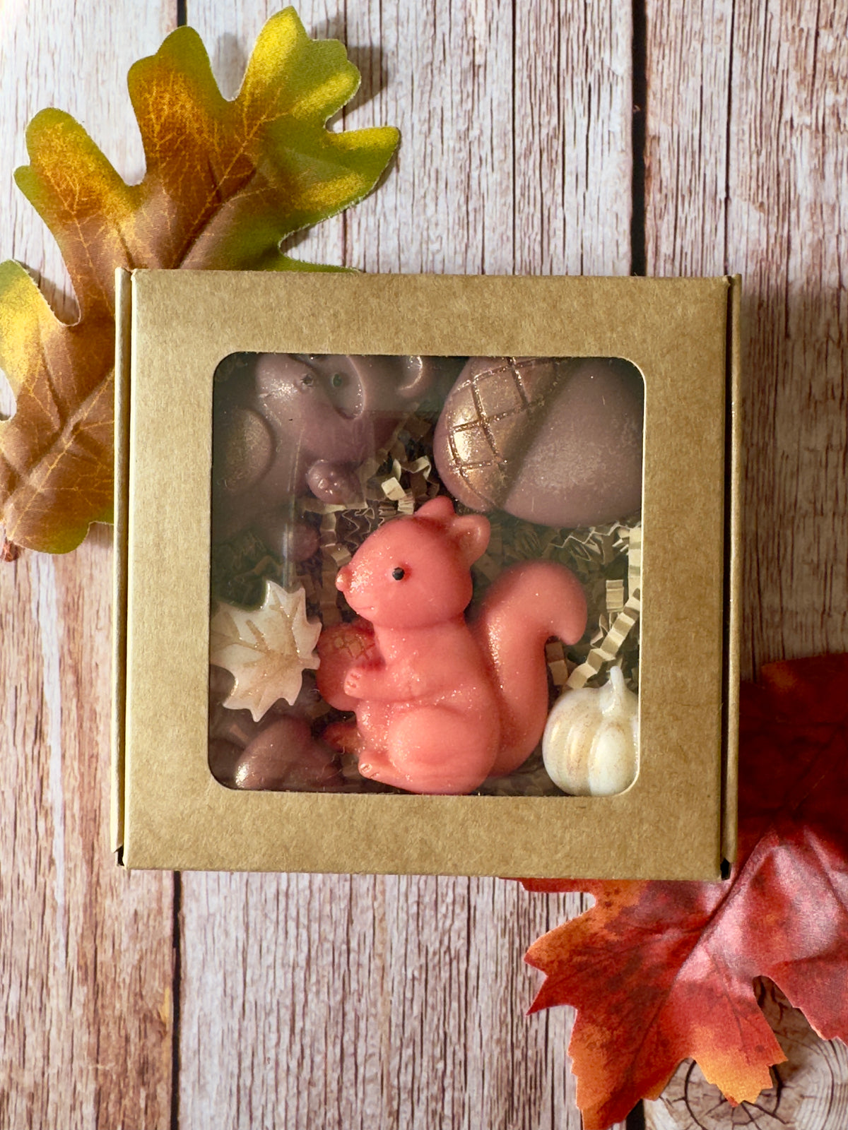 Woodland Critters Wax Melts    “Squirrel & Bear”                         Brown/kraft box