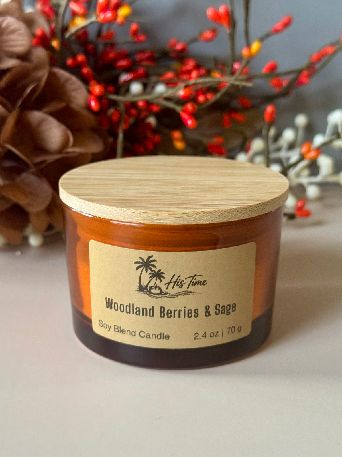 Decorative Candle "Fall Mini"                      4 oz                                             Woodland Berries & Sage