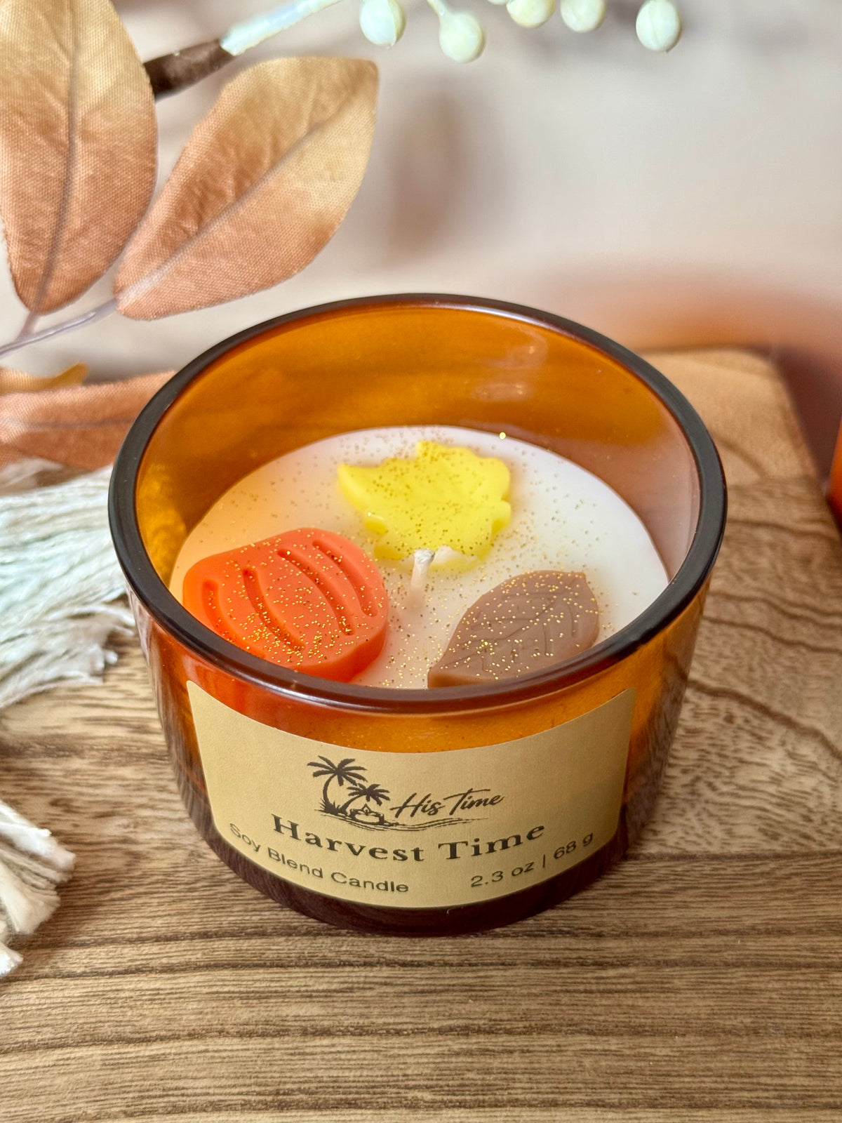 Decorative Candle "Fall Mini" 4 oz.           Harvest Time