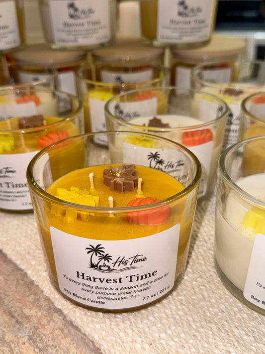New Release!              Decorative Candle 12 oz.           Harvest Time