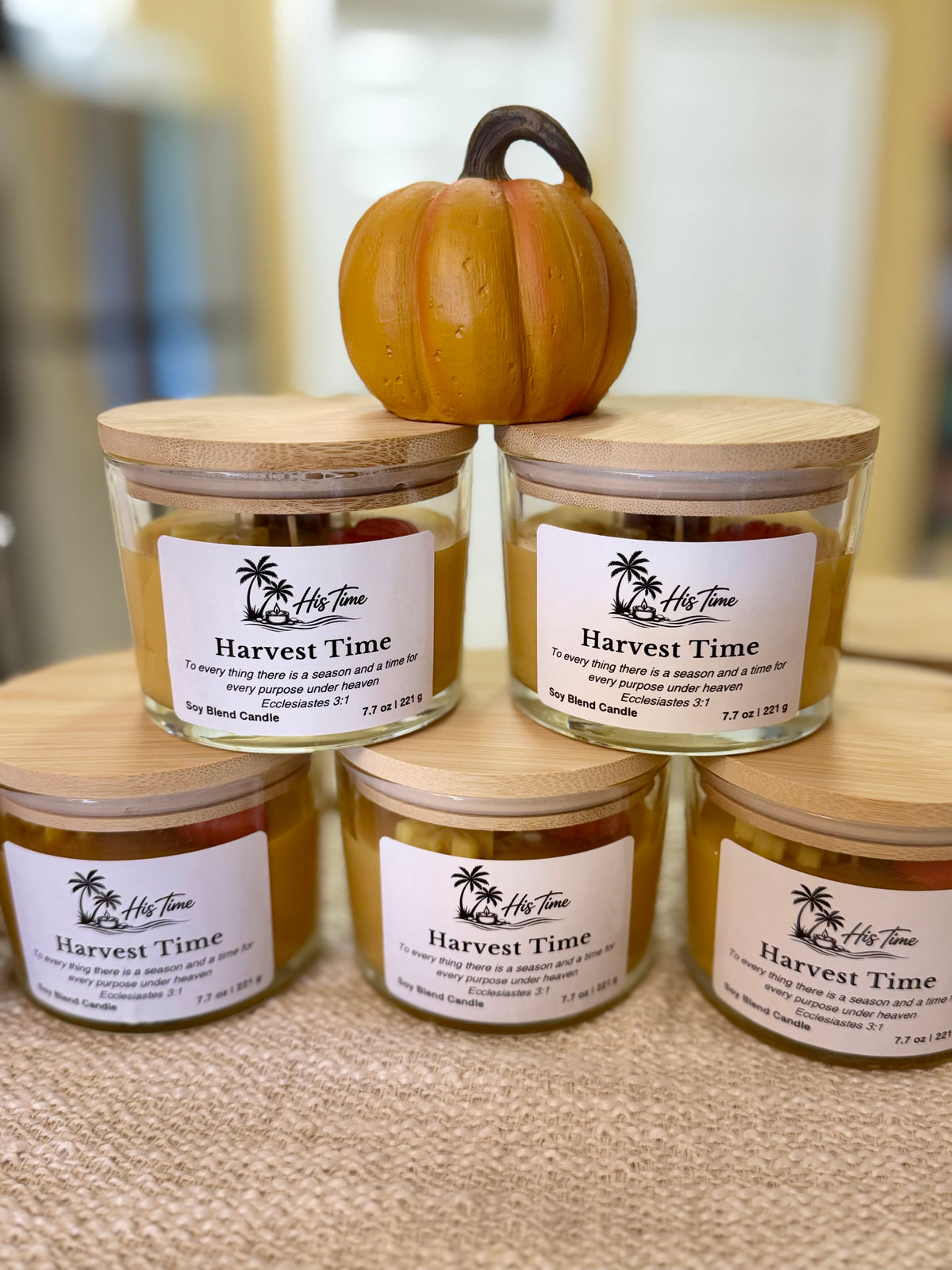 New Release!              Decorative Candle 12 oz.           Harvest Time