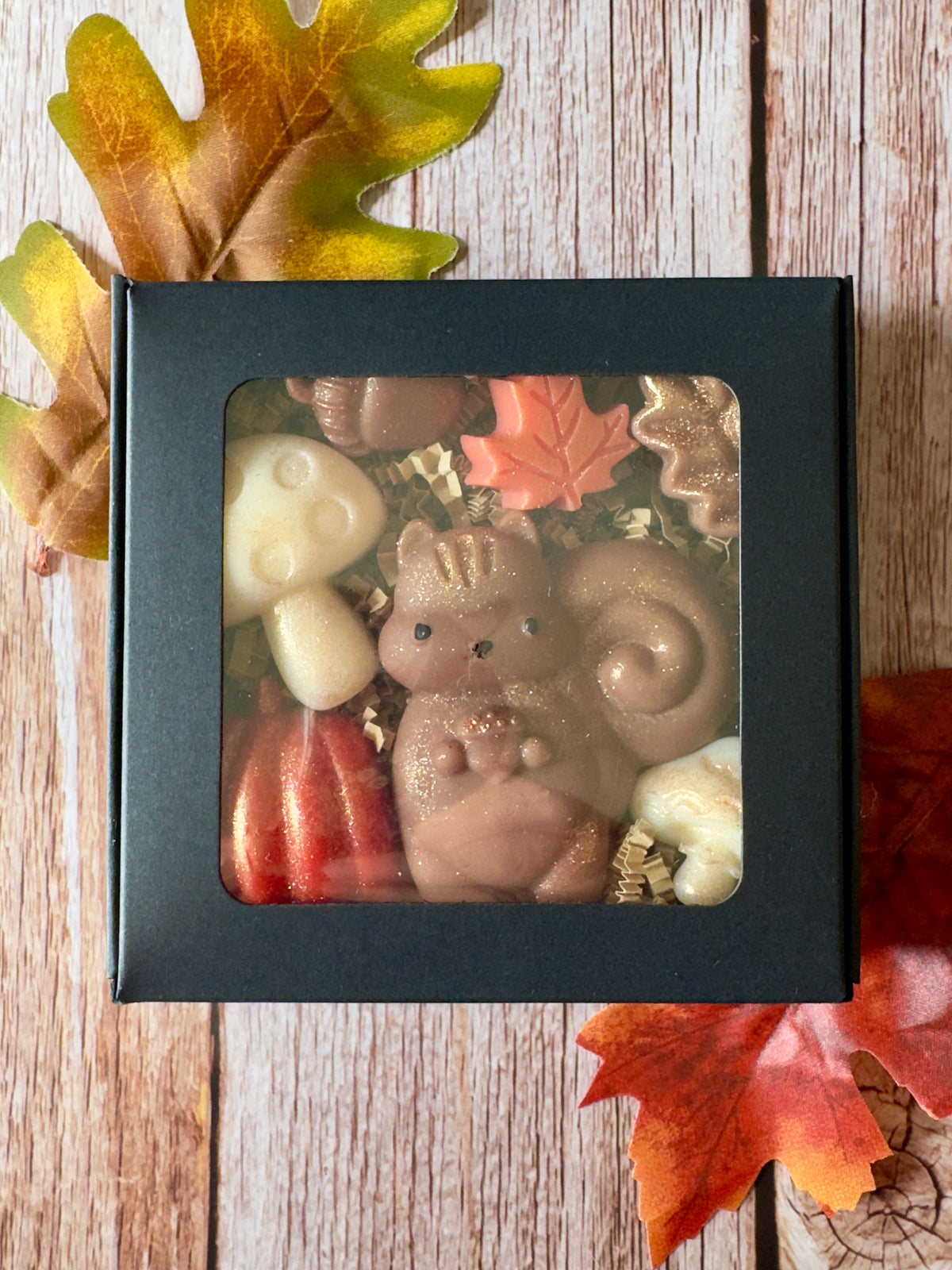 Woodland Critters Wax Melts,    “Squirrel & Harvest”                Black box