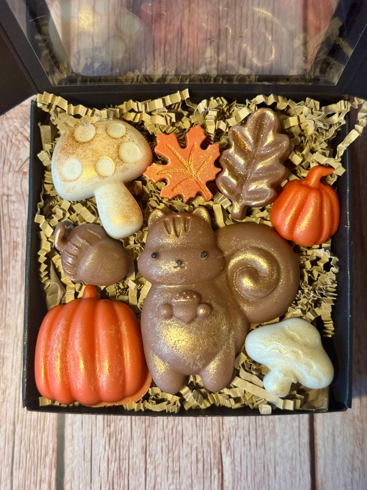 Woodland Critters Wax Melts,    “Squirrel & Harvest”                Black box