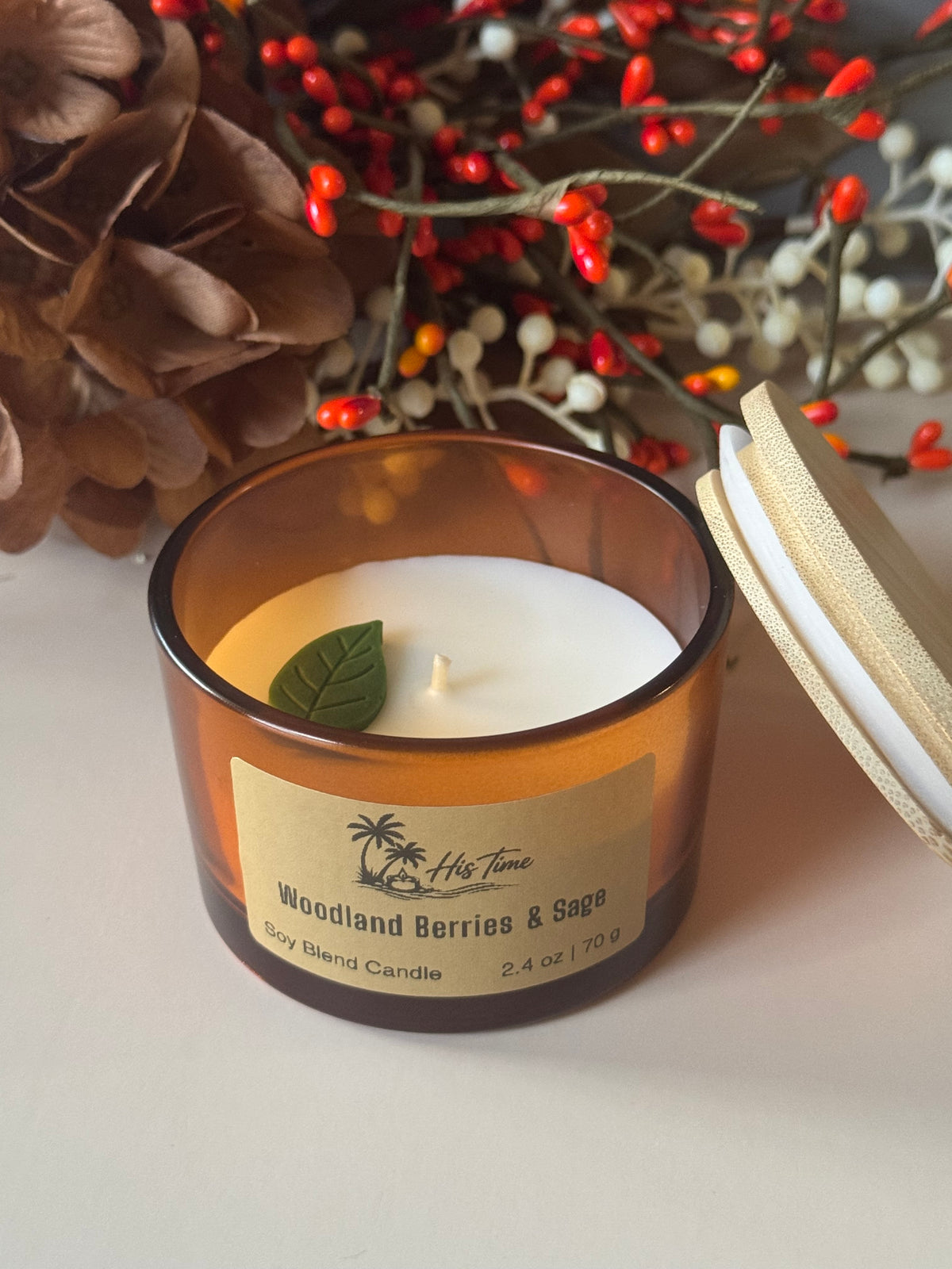 Decorative Candle "Fall Mini"                      4 oz                                             Woodland Berries & Sage
