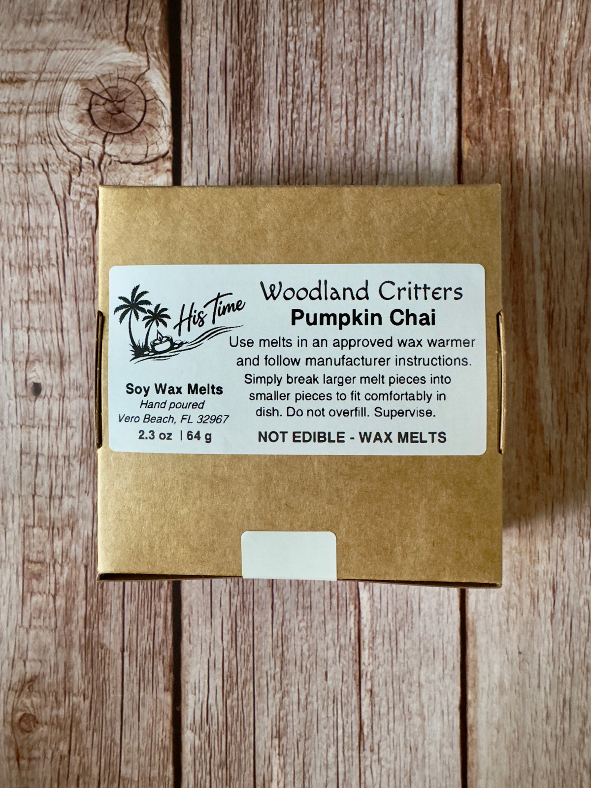 Woodland Critters Wax Melts “Squirrel & Harvest”                   Brown/kraft box