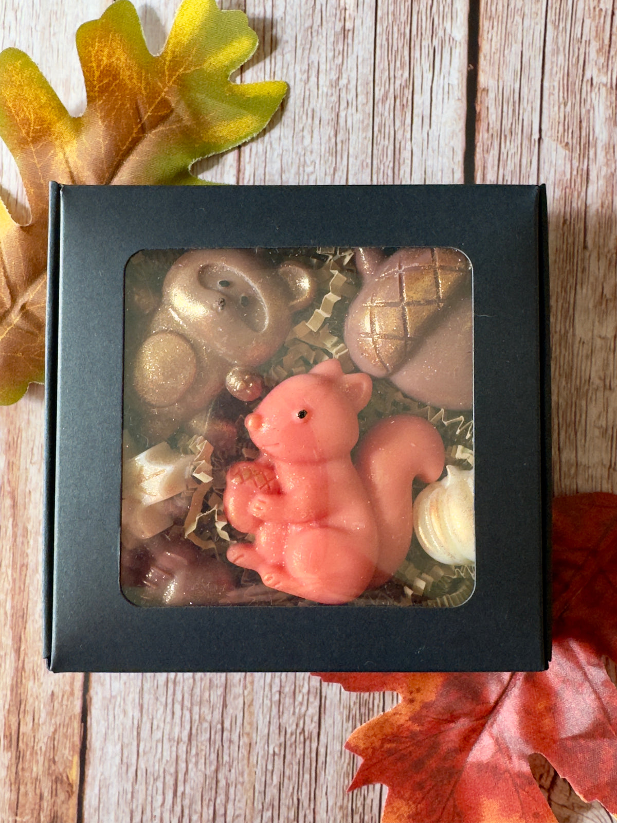 Woodland Critters Wax Melts         “Squirrel & Bear”                          Black Box